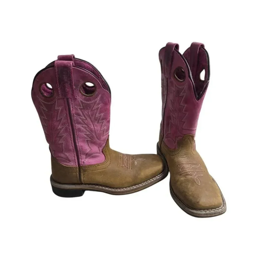 Smoky Mountain Youth Distress Autry Square Pink Boots 13